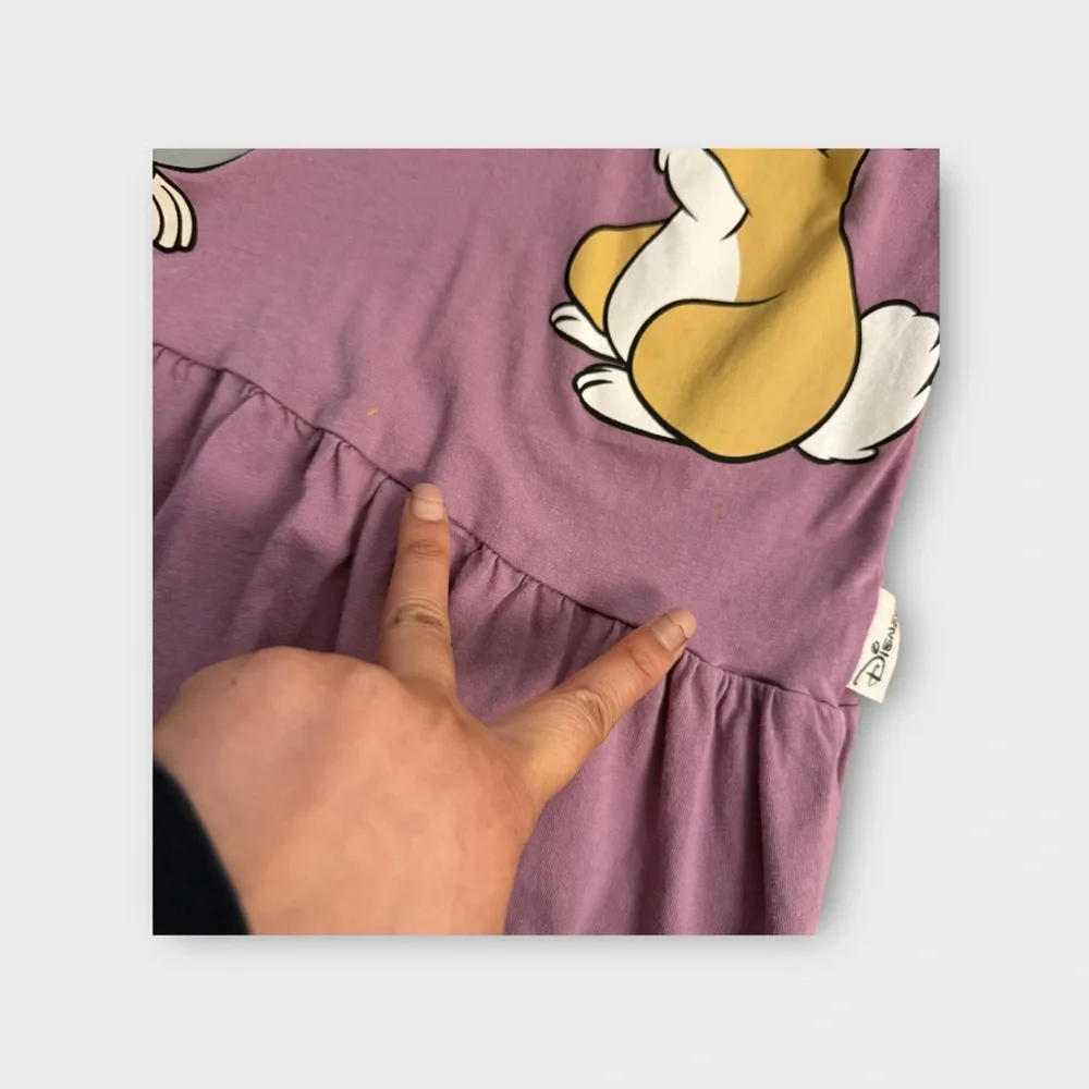 H&M x Disney Bambi Bunny Graphic Purple Dress